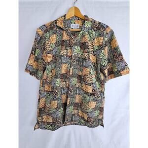 Vintage Busch Gardens Safari Shirt Men's SMALL Button UP
